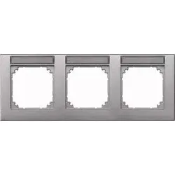 Merten Rahmen 3 fach alu beschriftbar waage 472360