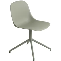 Muuto Fiber Side Chair, swivel base, dusty green / dusty green