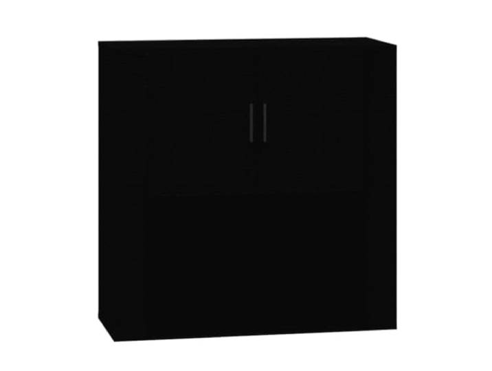 Helloshop26 Wandschrank aus Holz, 80 x 33 x 80 cm, platzsparend, modernes Design, Schwarz 02_0048275
