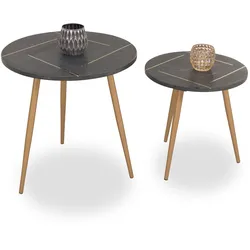 Beistelltisch 2-Set GOLDEN DRE (DH 50x50 cm) - DH 50x50 cm