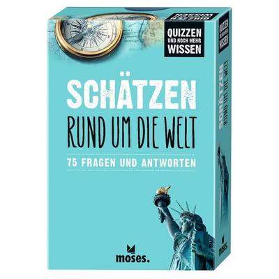 Quizzen & Wissen Schätzen rund um die Welt, Gebundene Ausgabe von Stefan Heine, Moses verlag, 978-3-96455-391-1