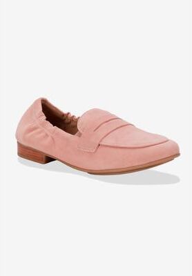 Wide Width Women's Trish Flat by Ros Hommerson in Rosewood Kid Suede (Size 7 W)