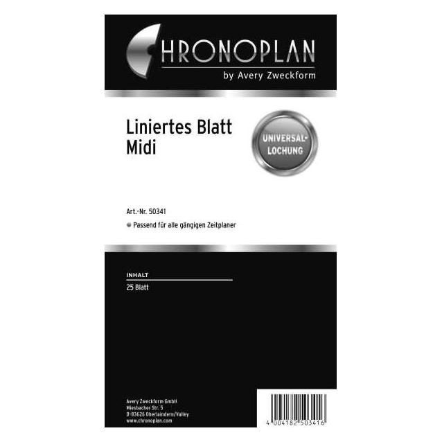 Chronoplan Liniertes Blatt (A6) (50341Z.19)