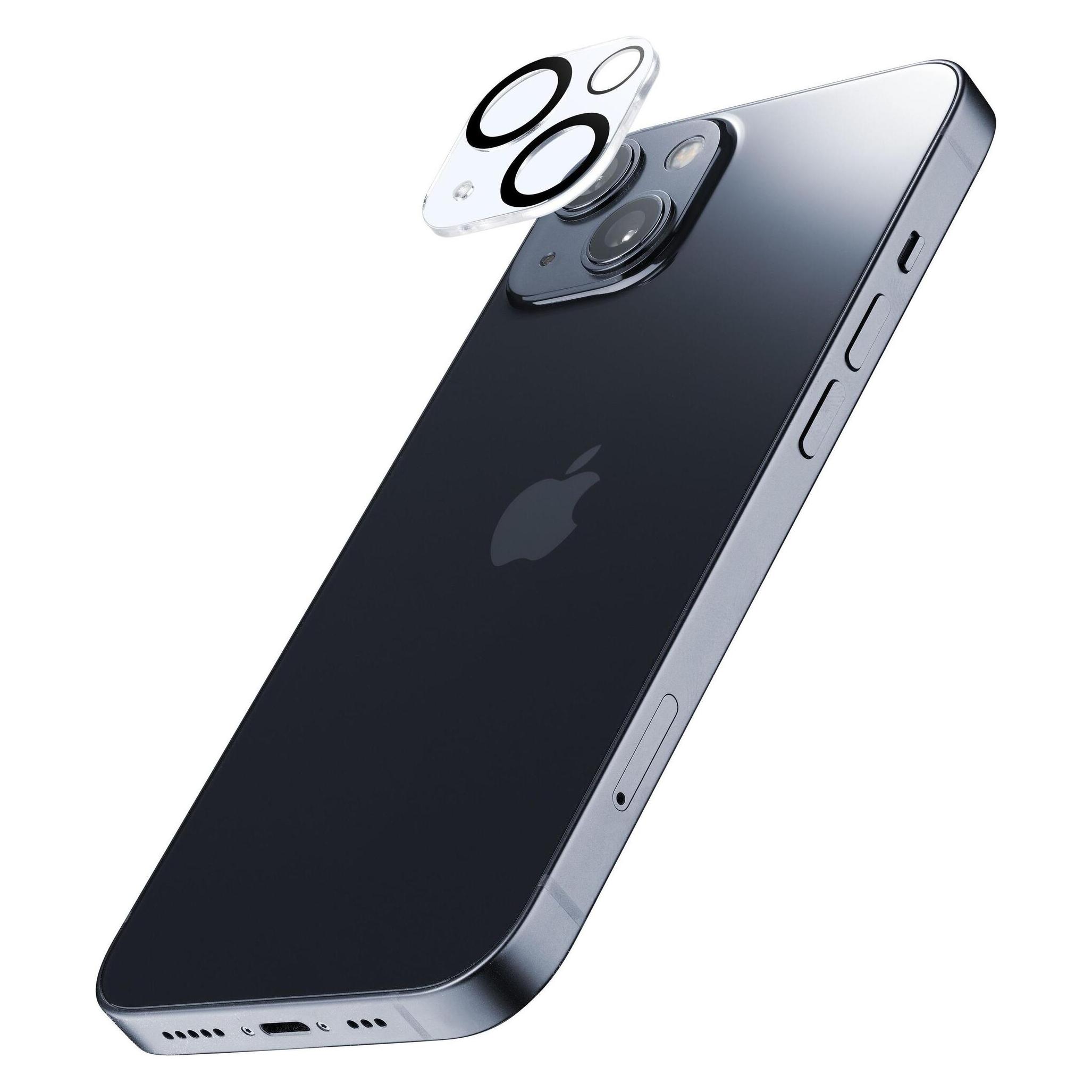 Cellularline Gehärtetes Glas (1 Stk., Apple iPhone 15, Apple iPhone 15 Plus) (CAMERALENSIPH15)