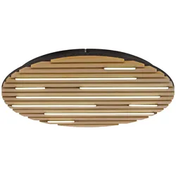 Paul Neuhaus LED Wand-Deckenleuchte Q-AKUSTIK Holz-natur Smarthome