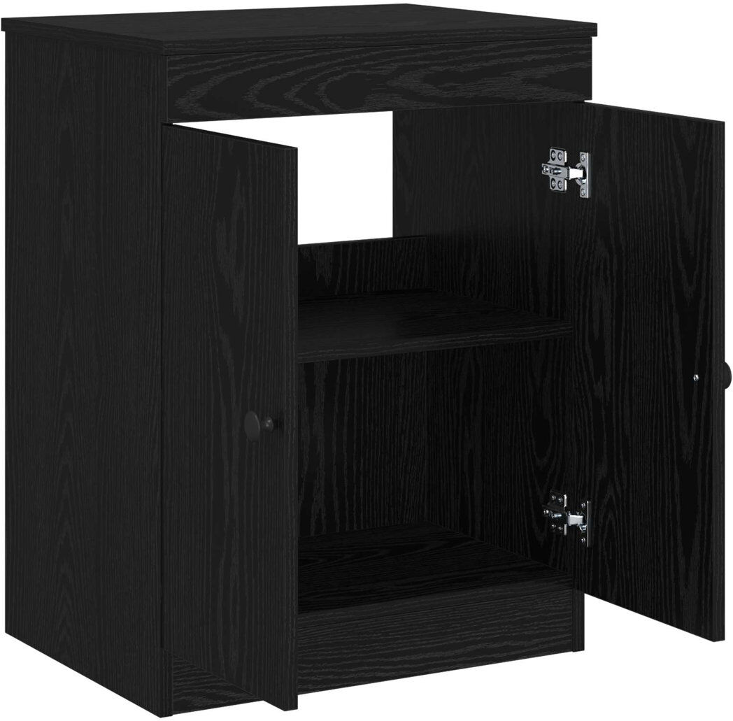 17 Stories 54 mm Single Double Bathroom Vanity Base Black 70cm H X 54cm W X 41cm D