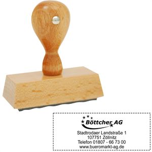 Stempel Textstempel, inklusive Textplatte, für 5 Zeilen