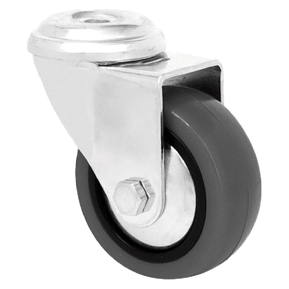 Cascoo Emily-Möbelrolle, ohne Bremse, grauer Gummi, Lochdurchmesser 8 mm, Durchmesser 40 mm (74850994)