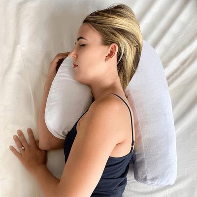 StayWell Sleep Comfortably Anywhere Breathable Side Sleeper Pillow With Ergonomic Ear Pocket, Removable Cotton Cover Sleep Comfortably Anywhere Breathable Side Sleeper Pillow With Ergonomic Ear Pocket, Removable Cotton Cover