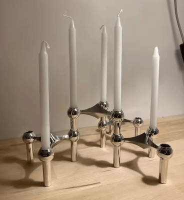 Inspire Essentials MoleCandle Nordic Metal Candle Holder 3pcs Gold