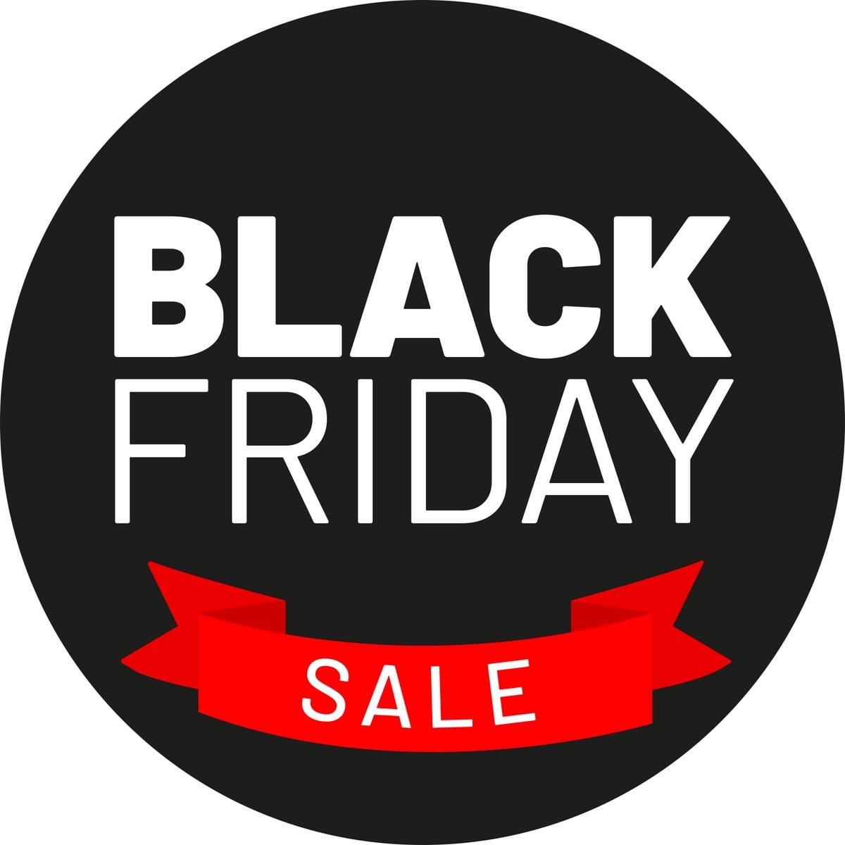 Herbruikbare Black Friday raamstickers - 60 cm breed