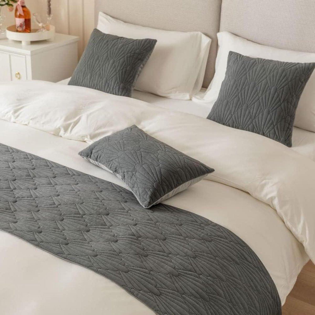 Bedloper met Velvet Shell Patroon voor Slaapkamer Decoratie - Meerdere Kleuren