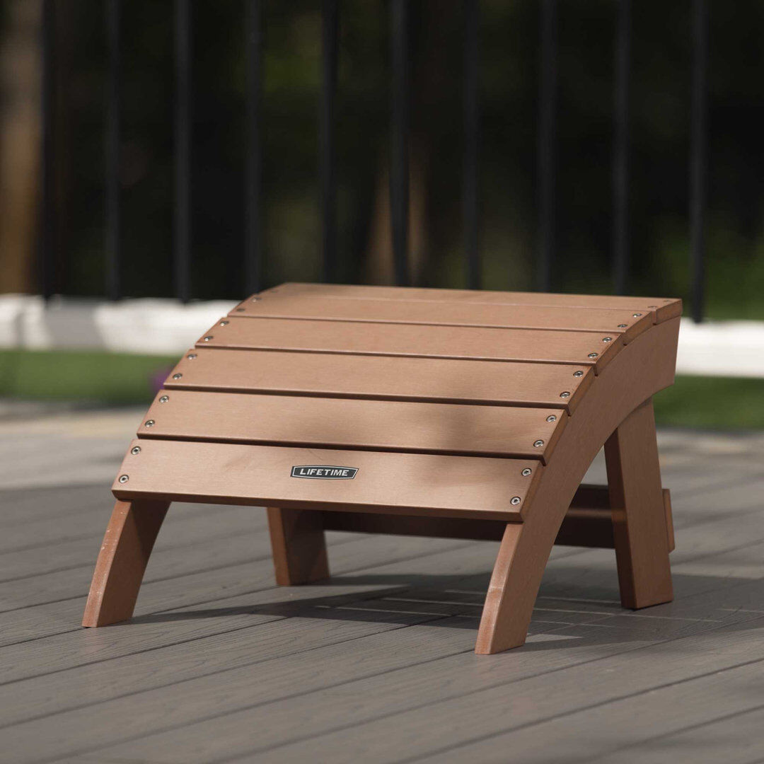 Lifetime Outdoor Furnitures Adirondack Ottoman Brown 35.5cm H X 98cm W X 52.7cm D
