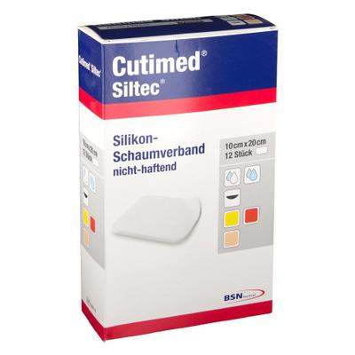 Cutimed Siltec Schaumverb.10x20 cm nicht haftend 12 St Kompressen