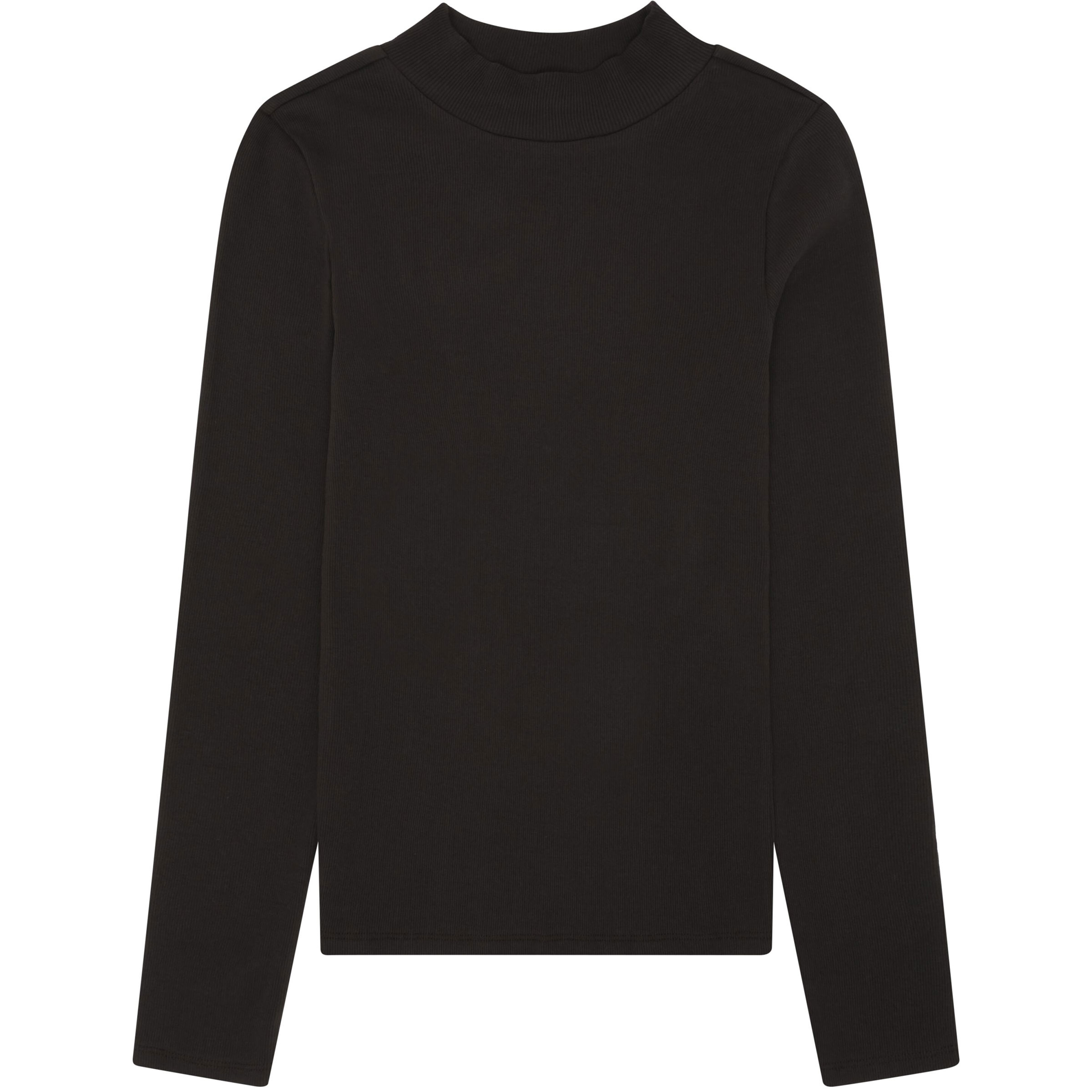 KnowledgeCotton Apparel Rib High Neck Damen Longsleeves braun Größe L Lifestyle Hautfreundlich
