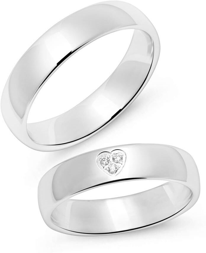 Unique Partnerringe aus Sterlingsilber silber
