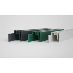 Sichtschutz-Set für Doppelstabmattenzaun Tore - 235 x 25 x 23 mm - Anthrazit (RAL 7016) - Kunststoff - für 6/5/6 & 8/6/8 mm Zauntore