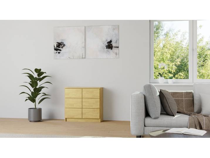 Stylishes Sideboard Eiche Natur geölt