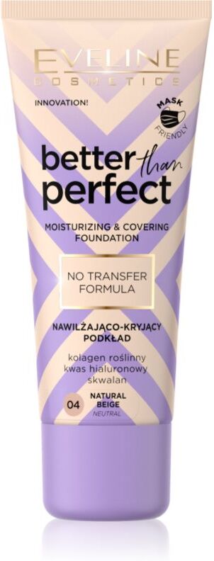 Eveline Cosmetics Better than Perfect Foundation high cover foundation with moisturising effect shade 04 Natural Beige Neutral 30 ml