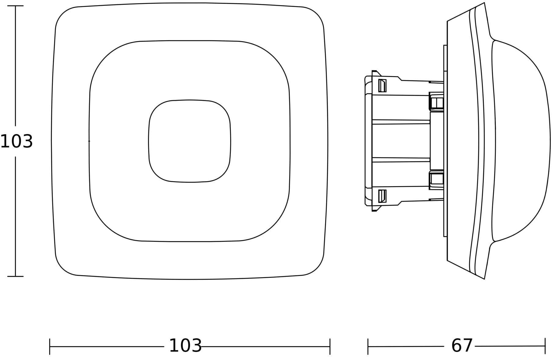STEINEL IR-Präsenzmelder UP IR QuattroHD #064846)