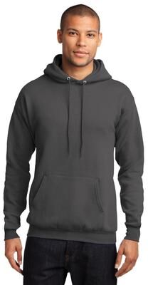 Port & Company PC78H Co Core Fleece Pullover Hooded Sweatshirt in Charcoal size 6XL