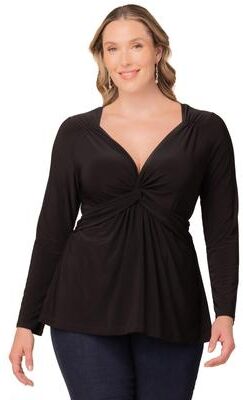 KIYONNA Abigail Long Sleeve Twist Top