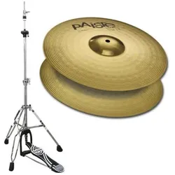 Paiste 101 Brass 14 Hi Hat Becken mit HiHat Maschine (14", Becken, HiHat), Becken