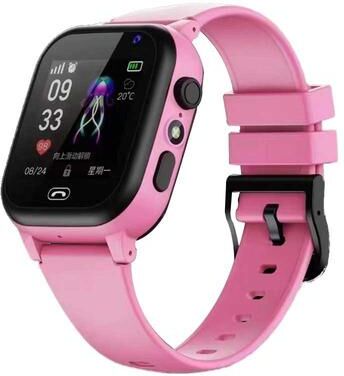 Inspire Daily Merch Waterproof Kids Smart Watch With SOS LBS Location Sim Card Camera For Boys Girls Gift Present pink