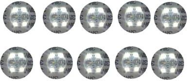 Uplift Picks Light Up Coasters 3 Mode Battery Powered Drink Pads white (10 Pcs) 60mm (with Battery)