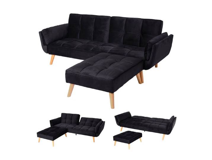 MCW Schlafsofa MCW-K18, Mit Schlaffunktion Hohe Standfestigkeit, Montage durch Stecksystem