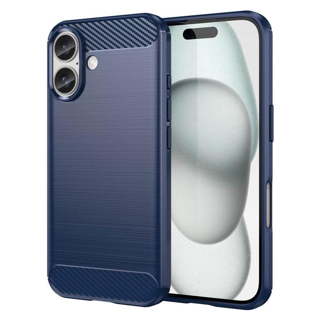 Cover-Discount iPhone 16 Plus - Metall Carbon Look Hülle (Apple iPhone 16 Plus) (49260478)
