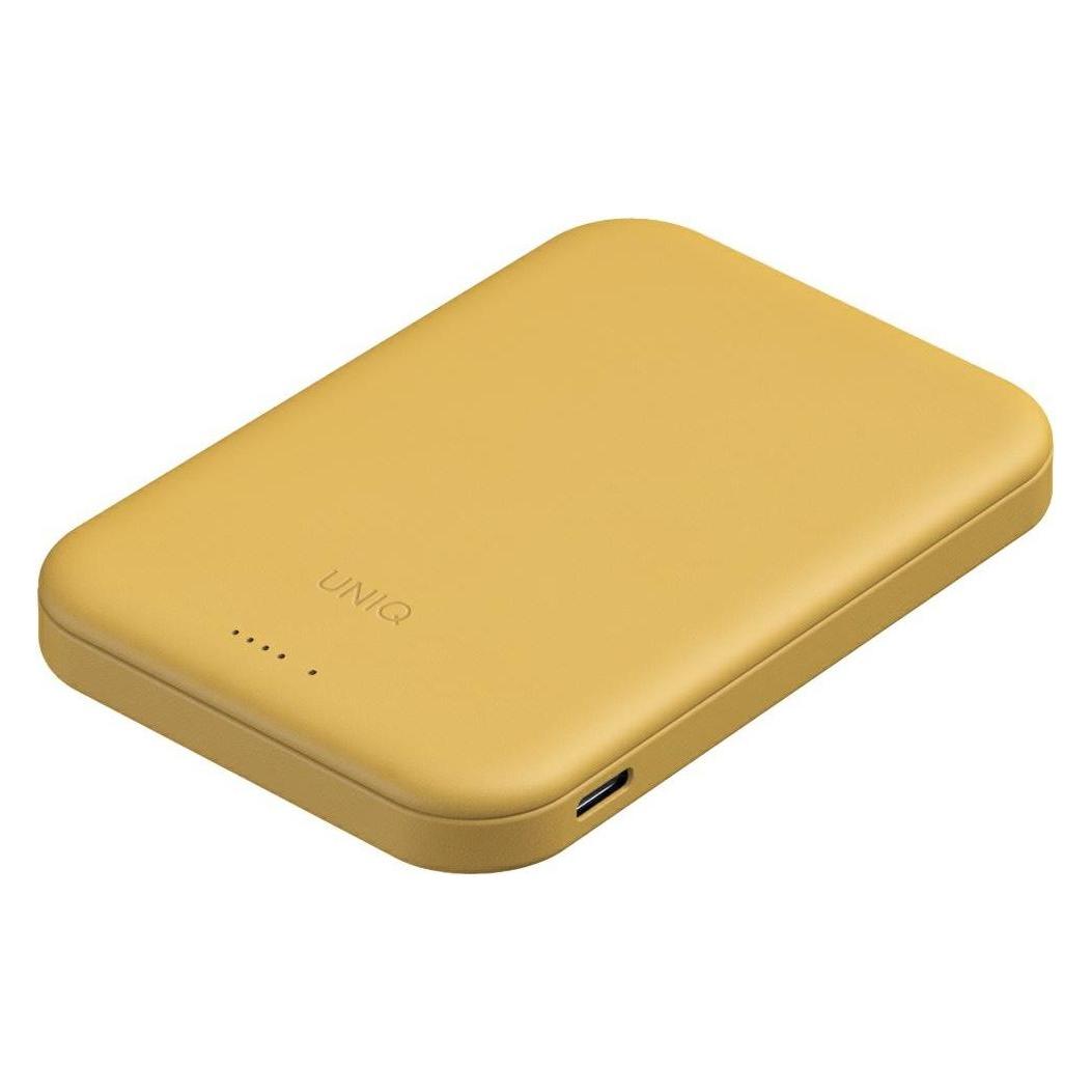 Uniq Powerbank Lyden Lexa Magnetic 5000mAh PD USB-C MagSafe yellow (5000 mAh, 15 W, 19.25 Wh) (UNIQ-LYDENLEXA-CYELLOW)