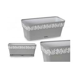 Kerbl Stefanplast Pflanzgefäss Gaia Rechteckig Wasserreserve Grau (30 x 13.30 x 13.30 cm) (44814435)