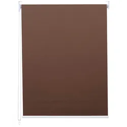 Décoshop26 - Verdunkelungsrollo für Fenster Sonnenschutz seitlich zu bedienen 60 x 160 cm blickdicht braun 04_0004429
