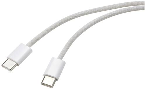 Renkforce USB-Kabel USB-C Stecker, USB-C Stecker 3.00m Weiß verdrillte Paare RF-6056880