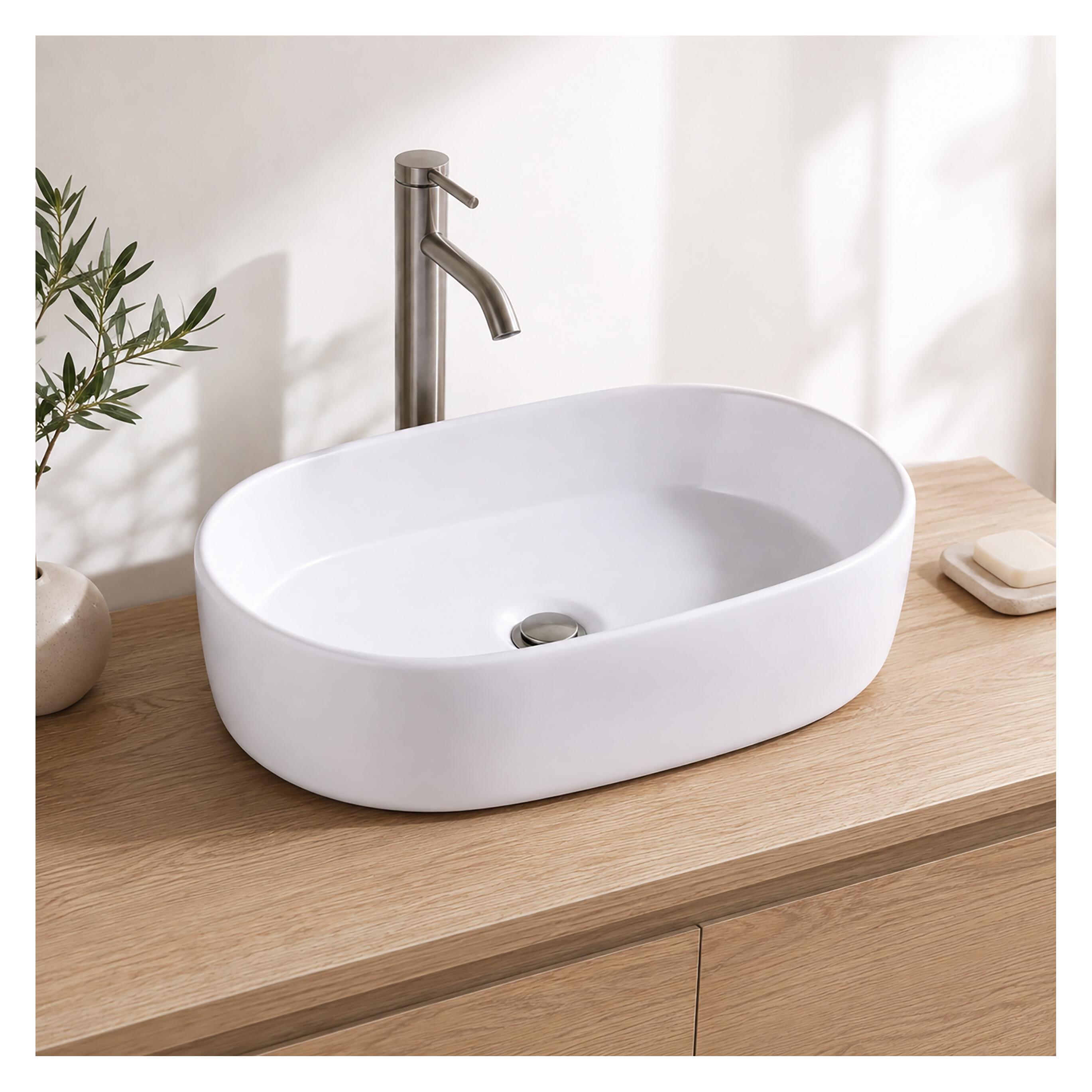 Relaxdays Aufsatzwaschbecken (340 mm, 550 mm) (4052025802134)