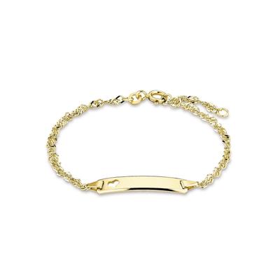 Goldarmband AMOR "Herz", gold (gelbgoldfarben), Armbänder, Damen, 19cm, Gelbgold 375, Goldarmband, Made in Germany