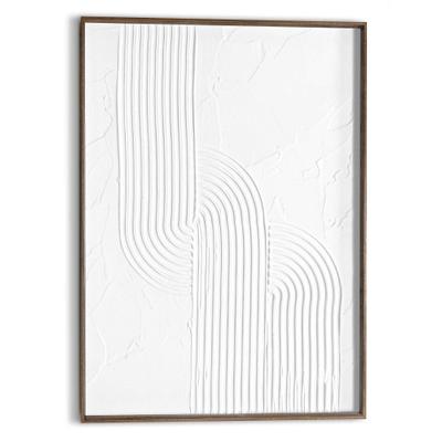 Wandbild REINDERS "Reliefmuster", weiß (farbe bild(er): weiß), B:50cm H:70cm T:3cm, Bilder, Wohnzimmer - Weiß - MDF - Abstrakt - 50x70 cm