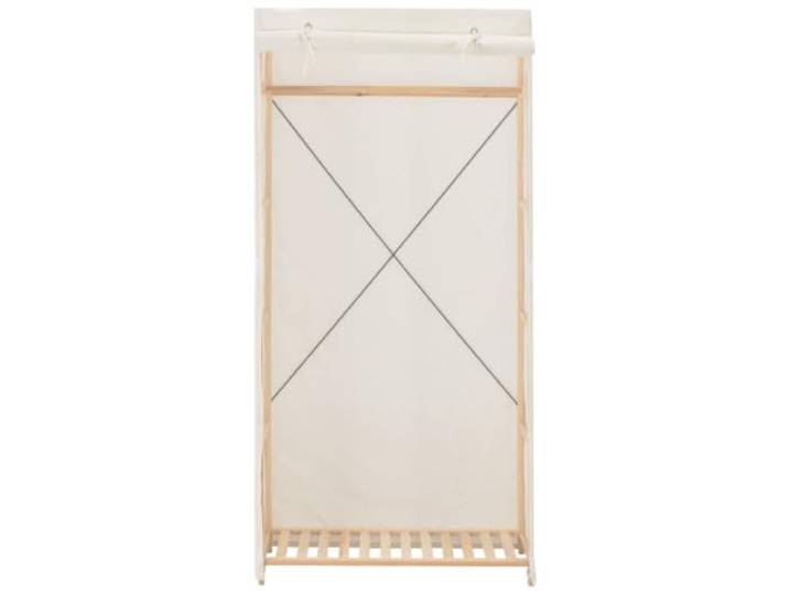 HBBMGYD Kleiderschrank, weiß, 79 x 40 x 170 cm, Stoff Integrierte Schiene für Jacken, stabiler Holzrahmen, Staubschutz, einfache Montage, Schlafzimmer und Eingangsbereich