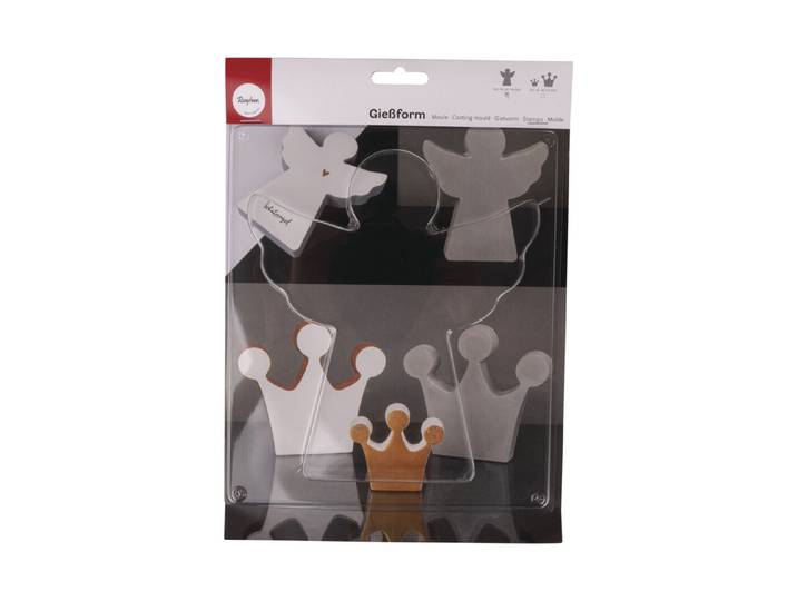 PET Giessform Schutzengel, 19x17x3cm