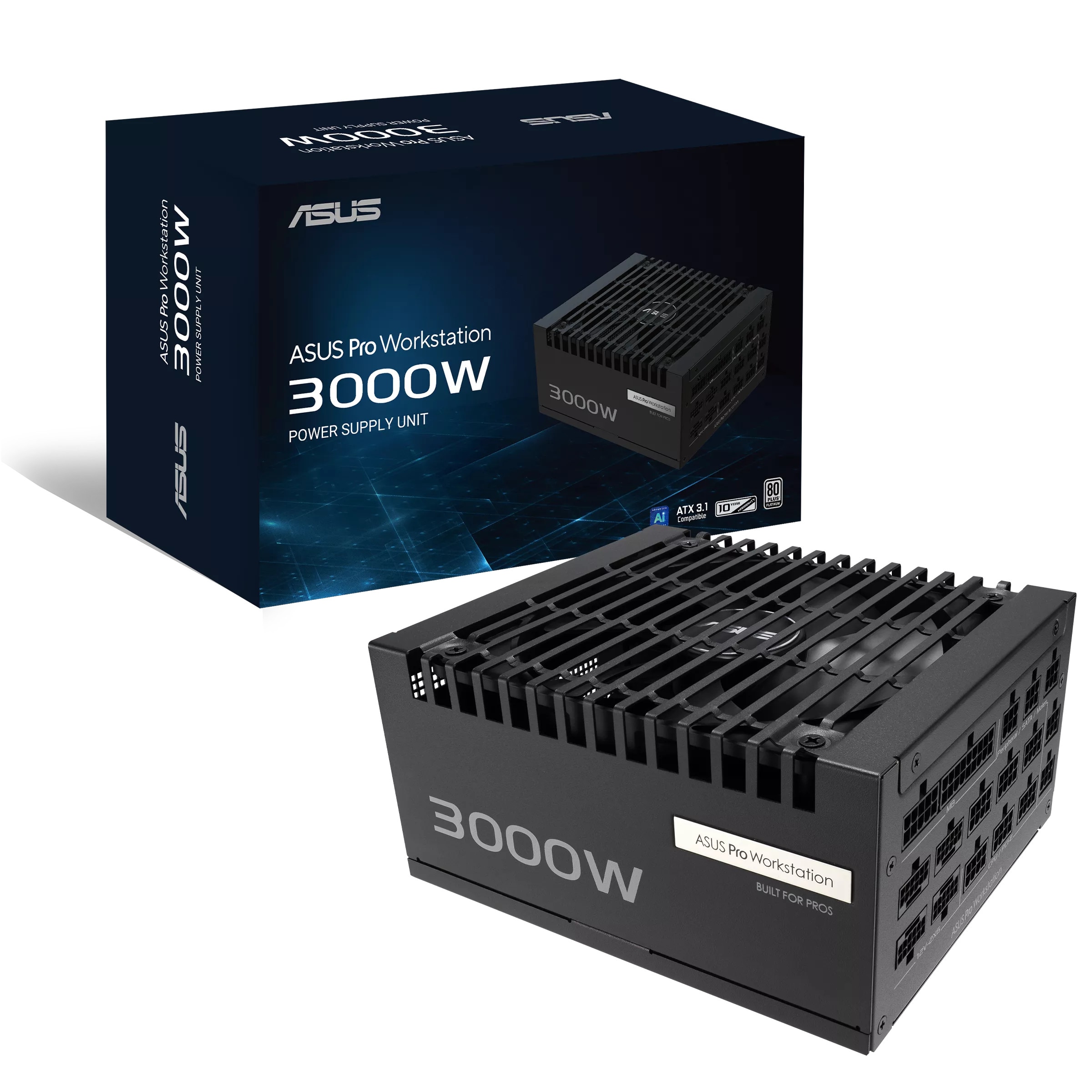 ASUS Pro WS 3000W ATX Netzteil ATX3.1 PCIe5.1 80+ Platinum schwarz 90YE00Z0-B0EA00