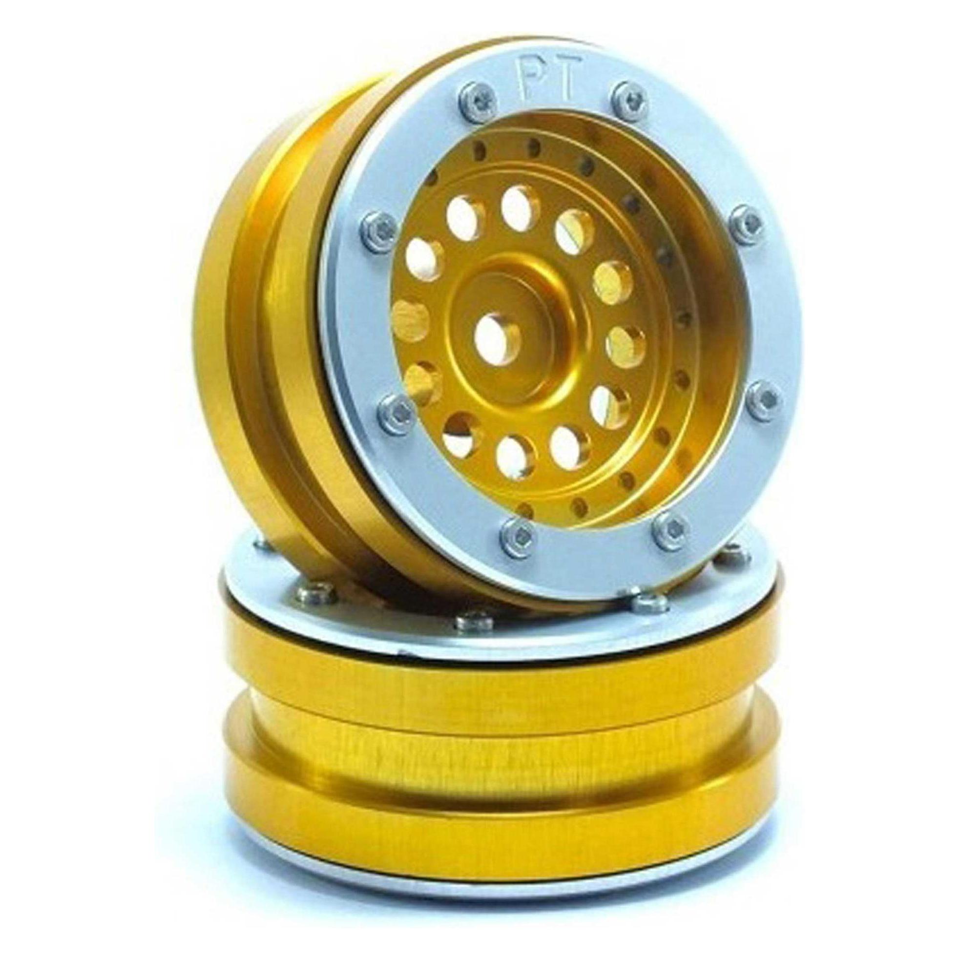 Metsafil beadlock wheels pt-bullet gold/silber 1.9 (2 st.) (MT0020GOS)