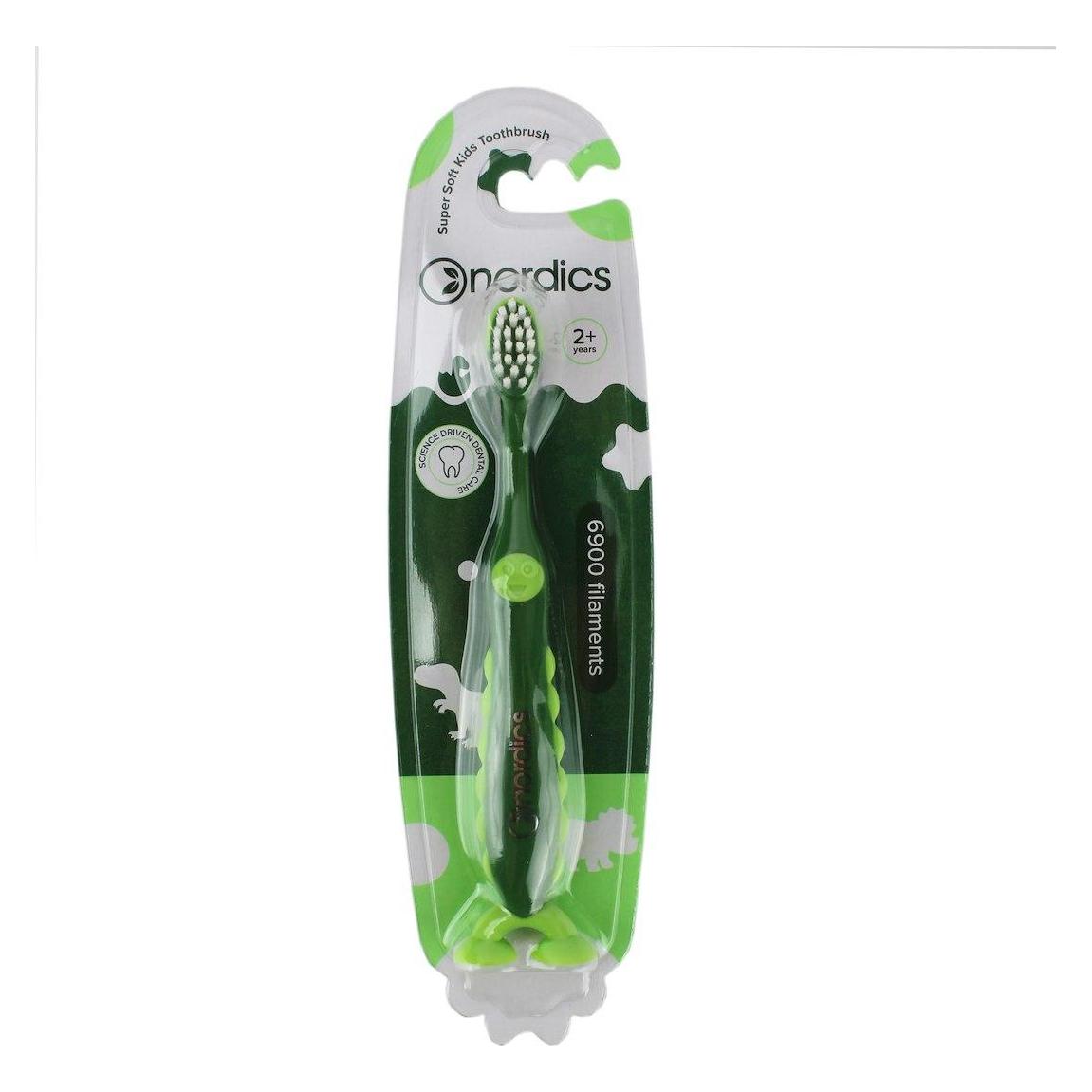 Nordics Kinderzahnbürste 6900 Super Weicher Grüner Dinosaurier (1x) (47583945)