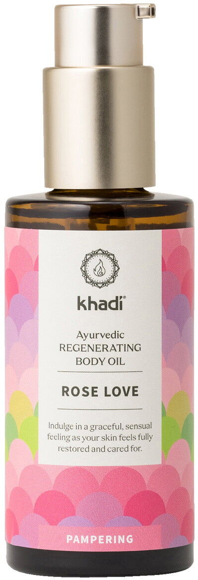 100ml khadi Pampering Ayurvedic Regenerating Body Oil Rose Love