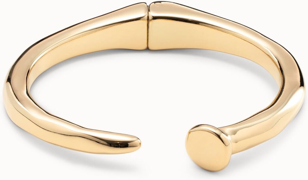 UNOde50 Brazalete con forma de clavo bañado en oro de 18k Dorado L