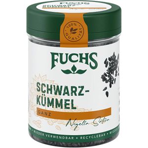 Fuchs Kümmel Premium Qualität, Schwarzkümmel, ganze Samen, im Streuer, 60 g
