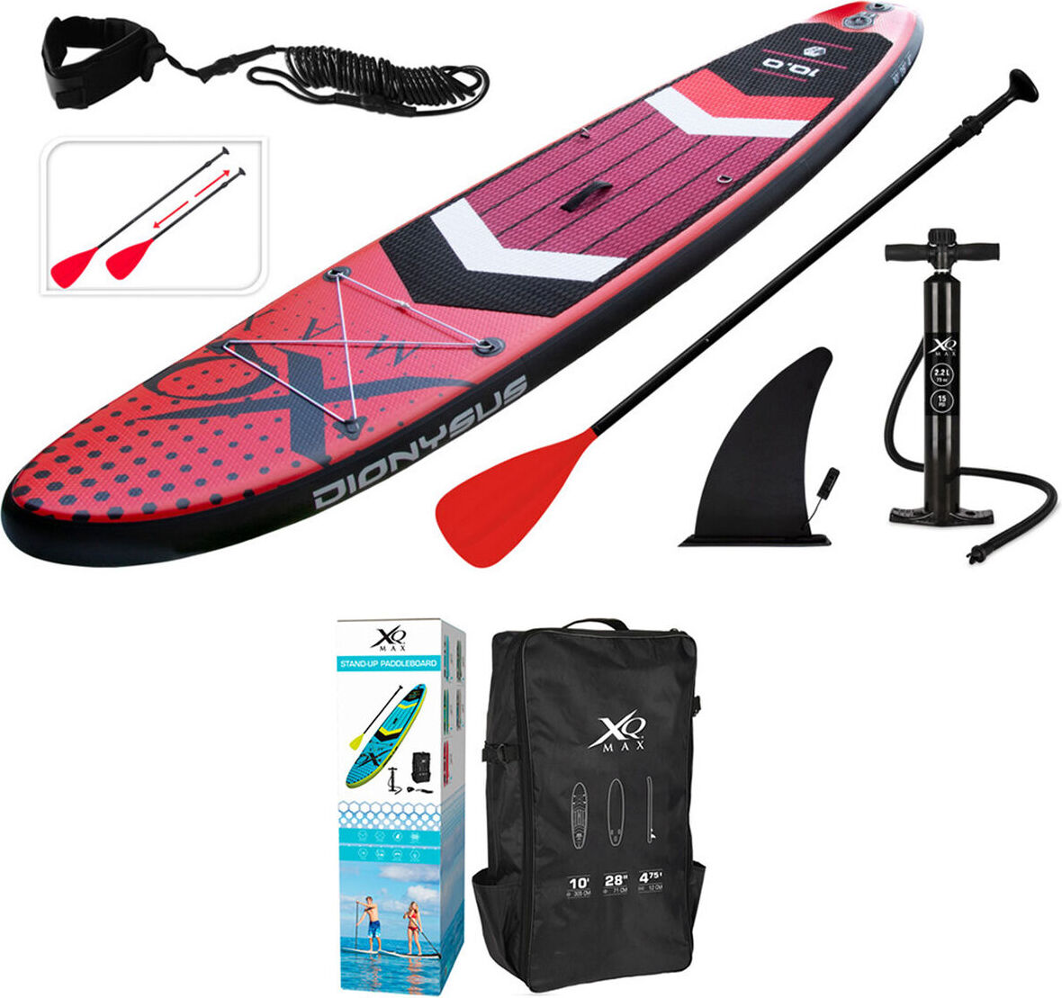 Paddel Surfbrett XQ Max 305 Rot