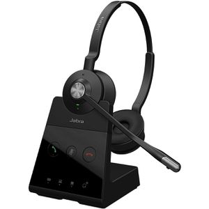 Jabra Headset Engage 65 SE Stereo, mit Ladestation, für Festnetztelefone RJ9, DECT, USB-C, On-Ear