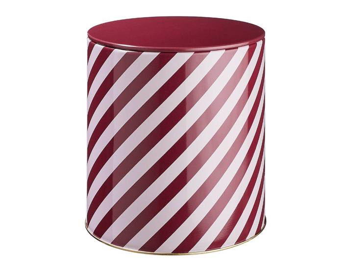 Keksdose Candy Cane Ø 14cm Rot/Dunkelrot