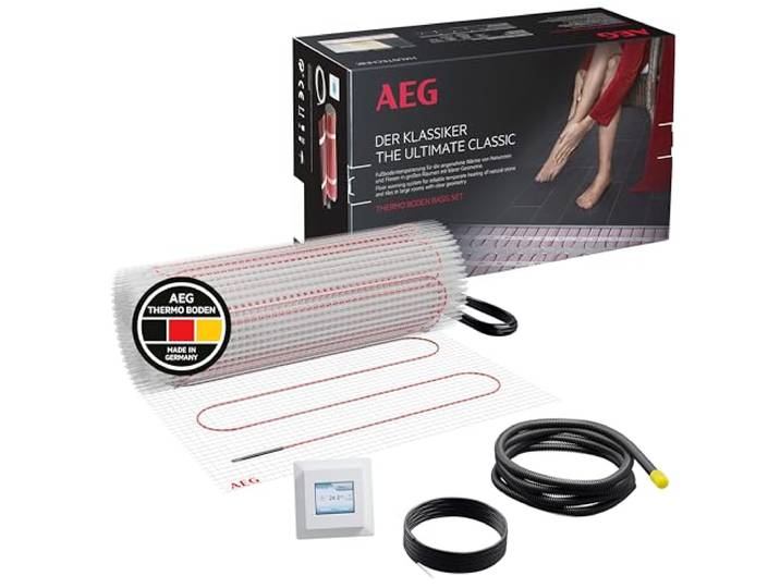 AEG elektrische Fußbodenheizung, Komplettset 6 m², 160 W/m², Basis Thermo Boden TBS TB 160/6 Set Plus, 205806